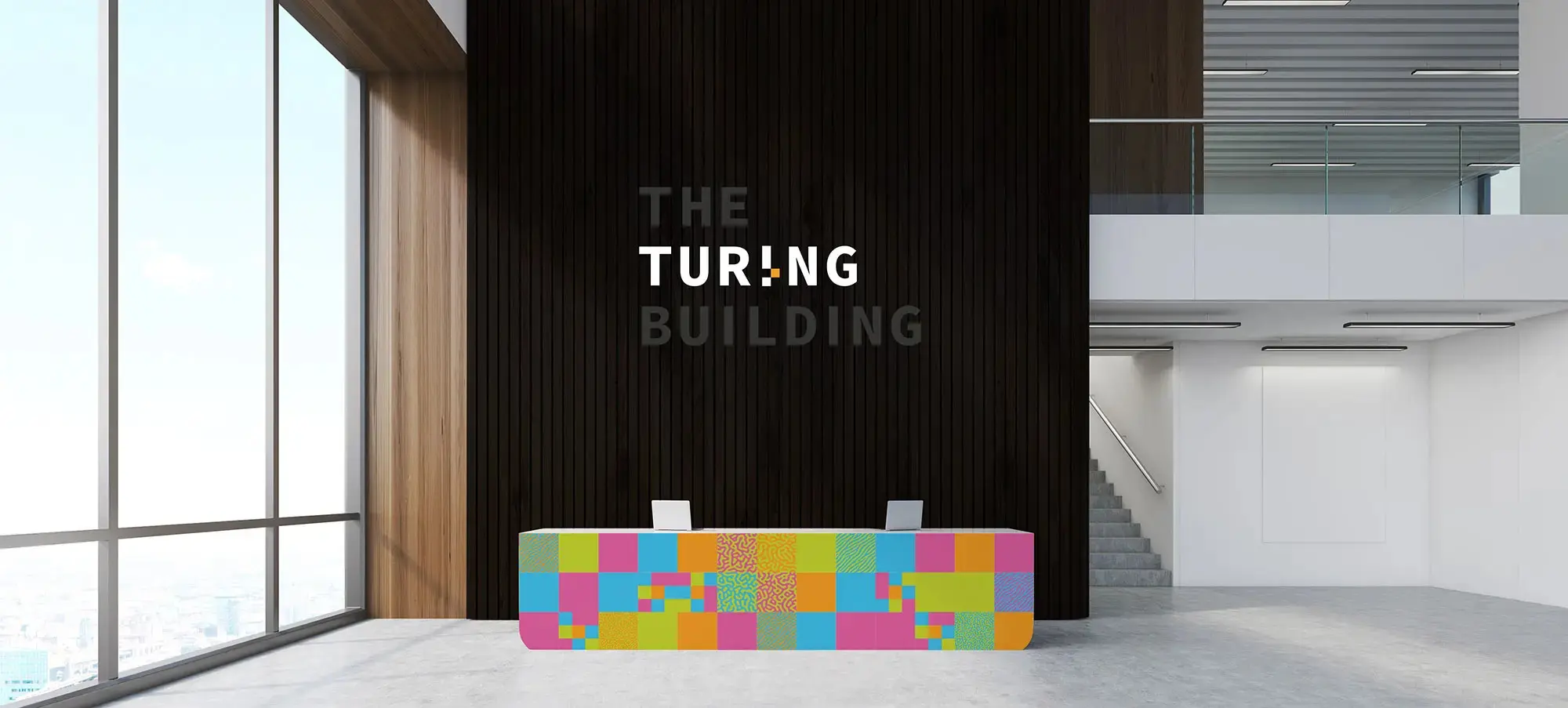 Reception at The Turing Building, IQL Stratford